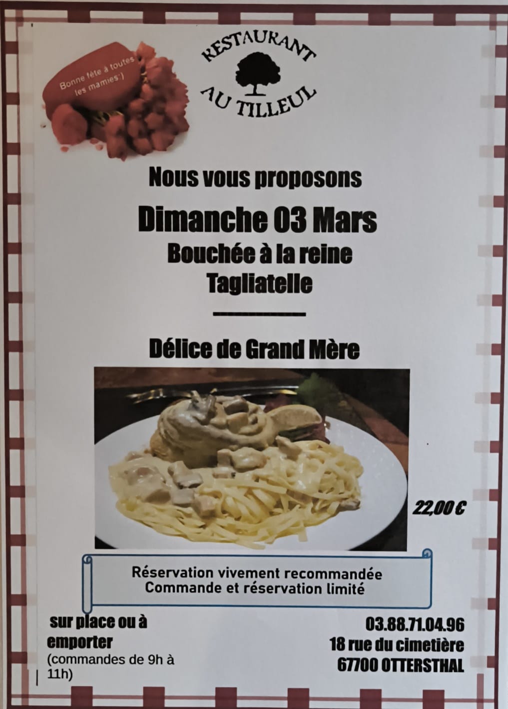 Plat du dimanche 3 mars 2024