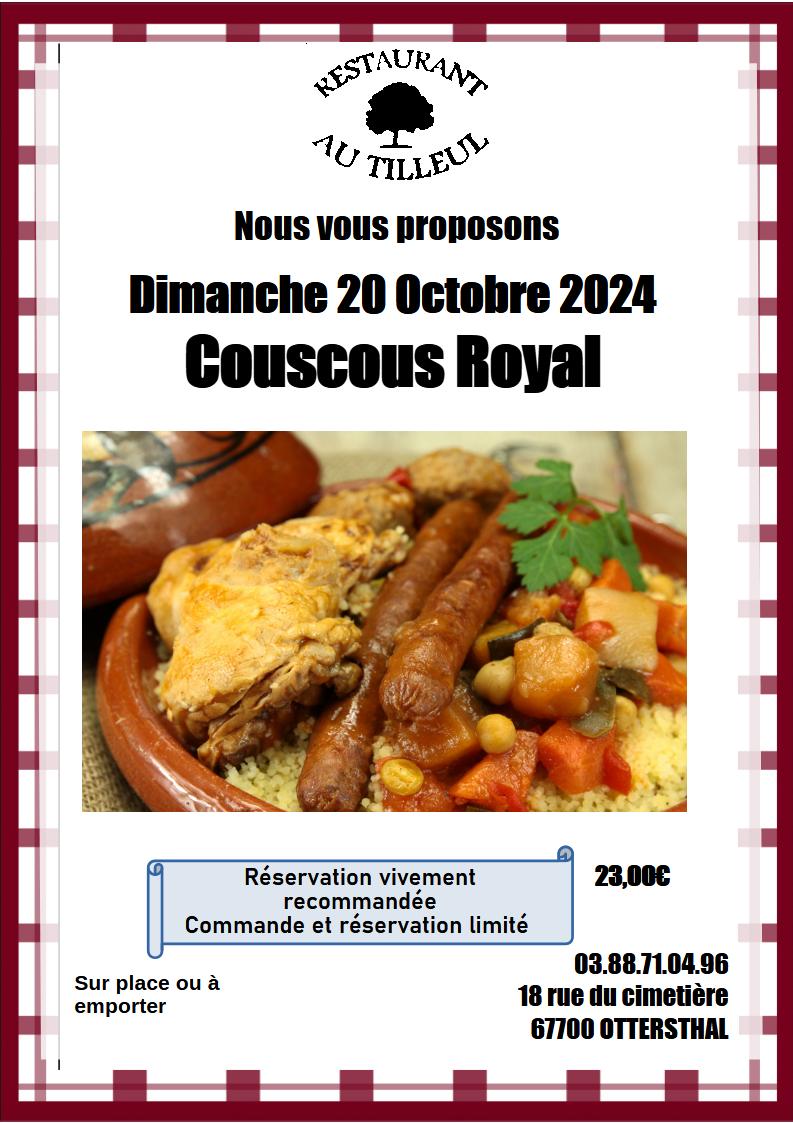 Dimanche 20 Octobre "Couscous Royal"