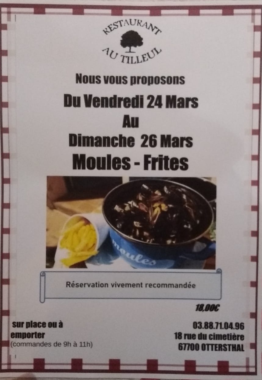 Menu pour le we du 24 au 26 mars 2023