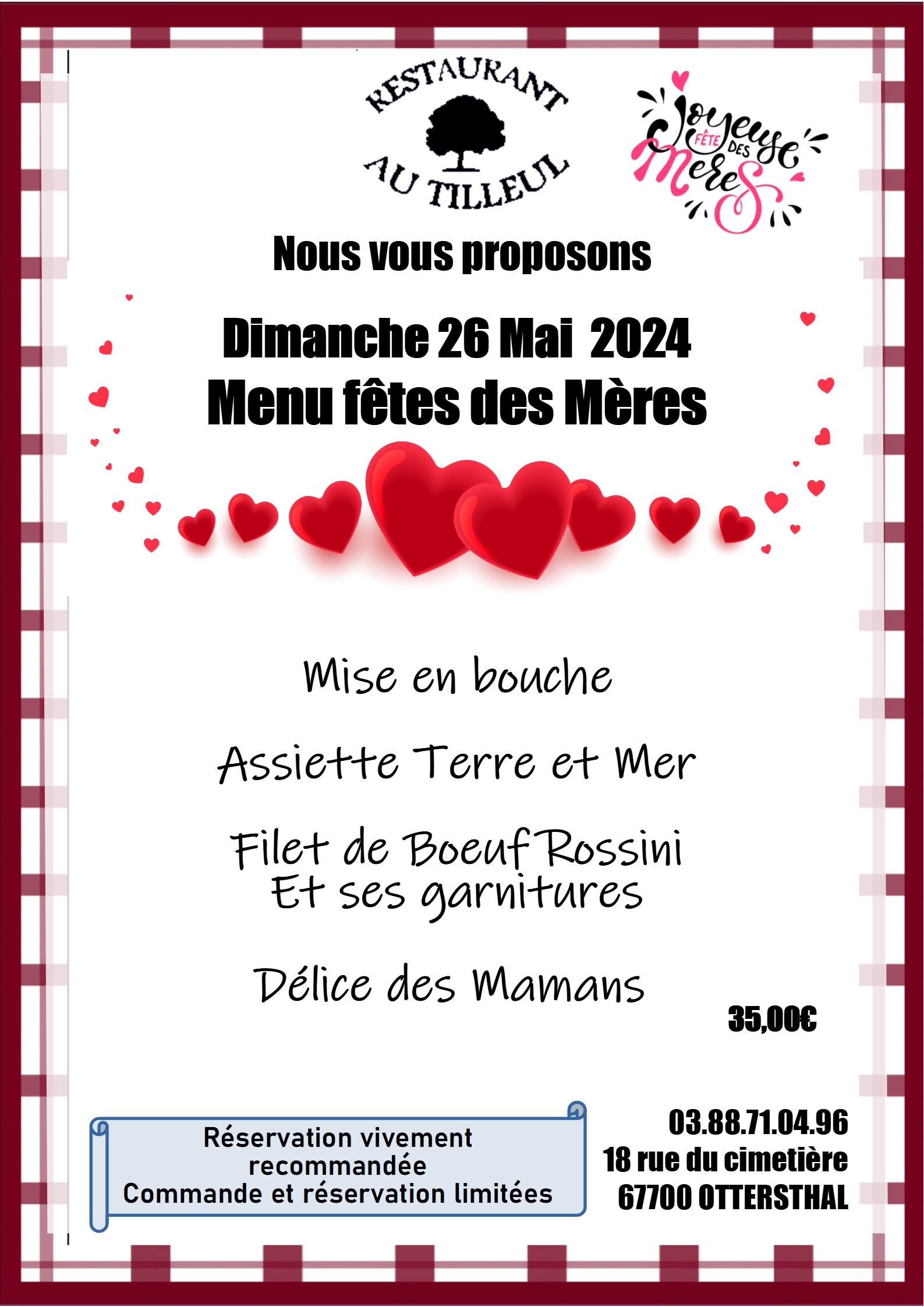 Dimanche 26 Mai : fêtons les Mamans