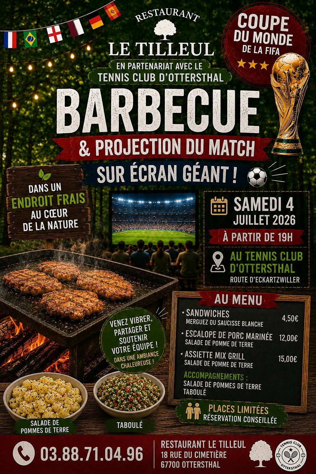 Samedi 04 Juillet " Venez vibrer Partager et soutenir votre équipe "
