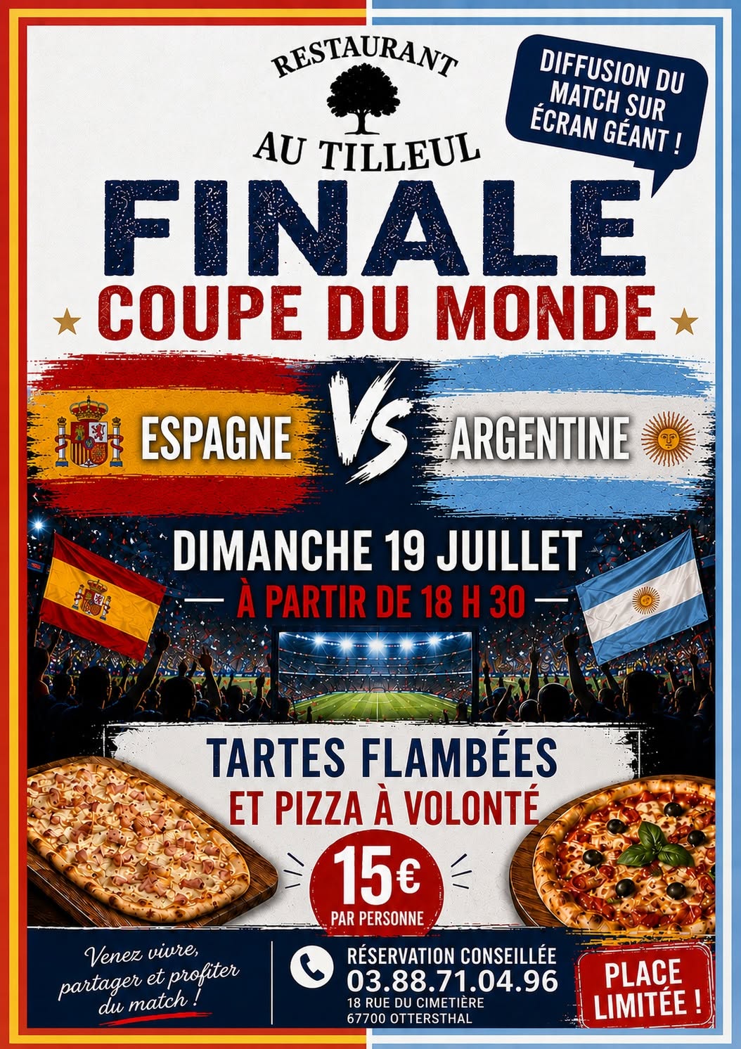 Dimanche 19 Jillet 2026 : soirée FOOOOT