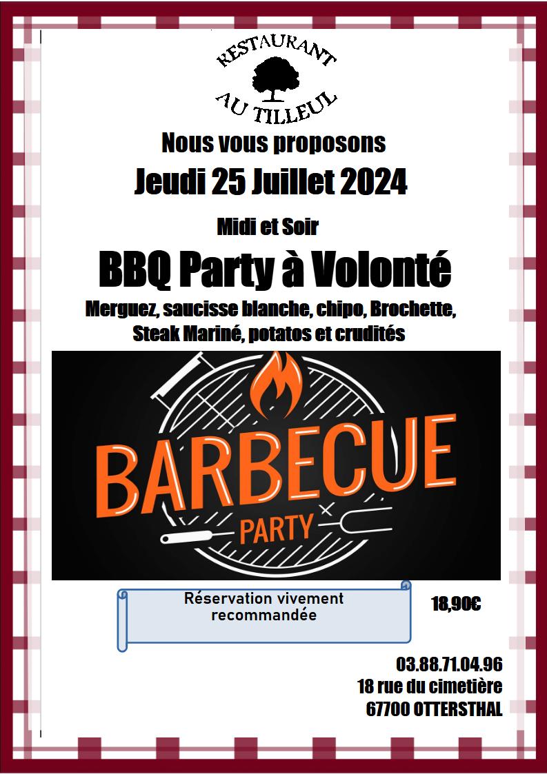 BBQ party à volonté