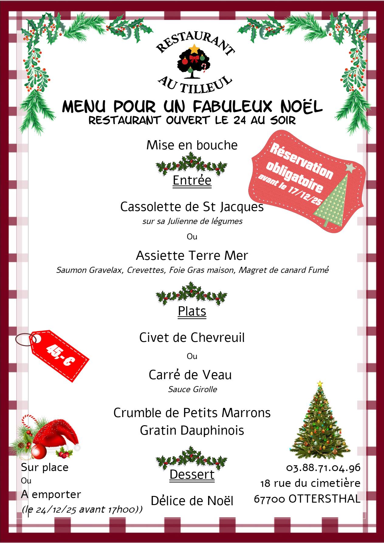 Menu pour un fabuleux Noël